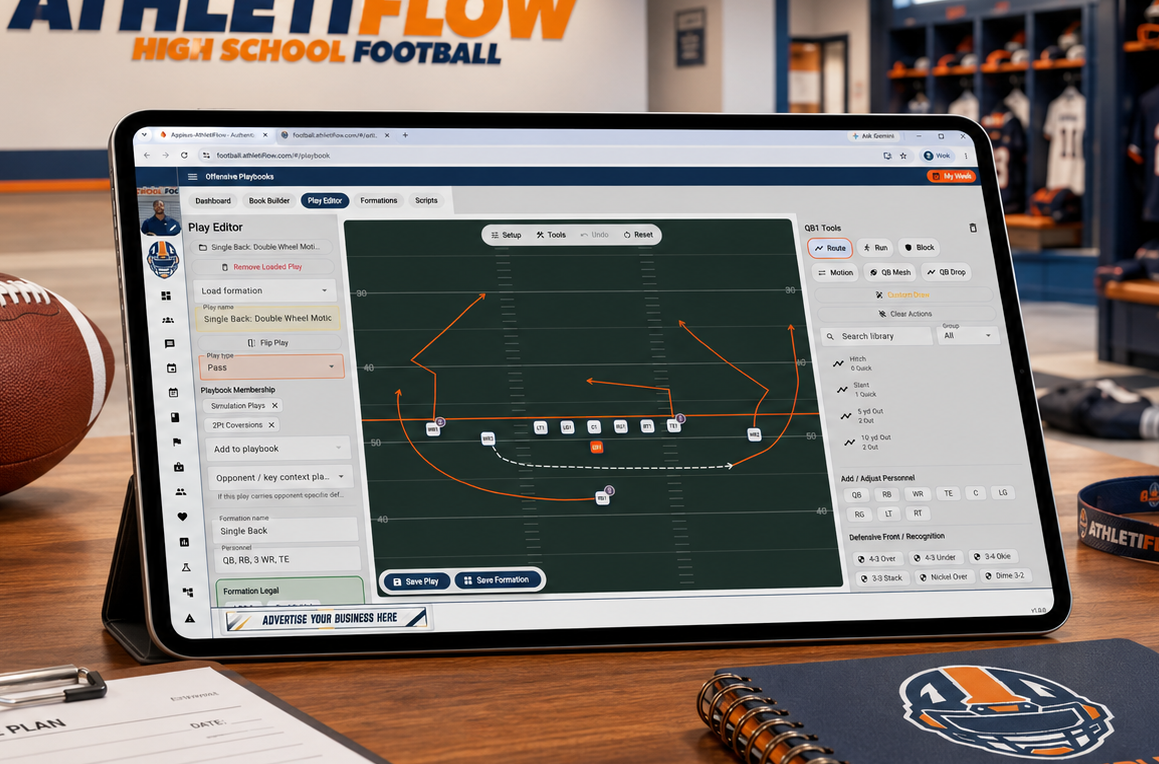 AthletiFlow Football playbook tools